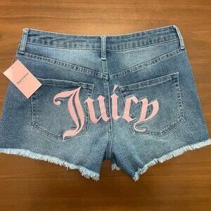 Juicy Couture Y2K Blue Denim Shorts – NWT - Size 28